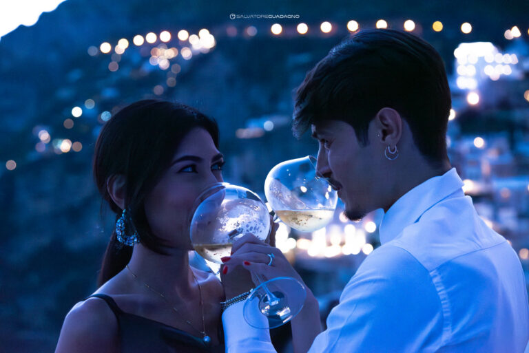 Romantica proposta di matrimonio a sorpresa con vista su Positano