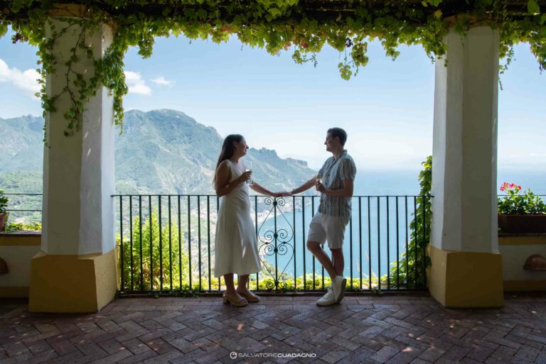 Surprise marriage proposal in panoramic Ravello