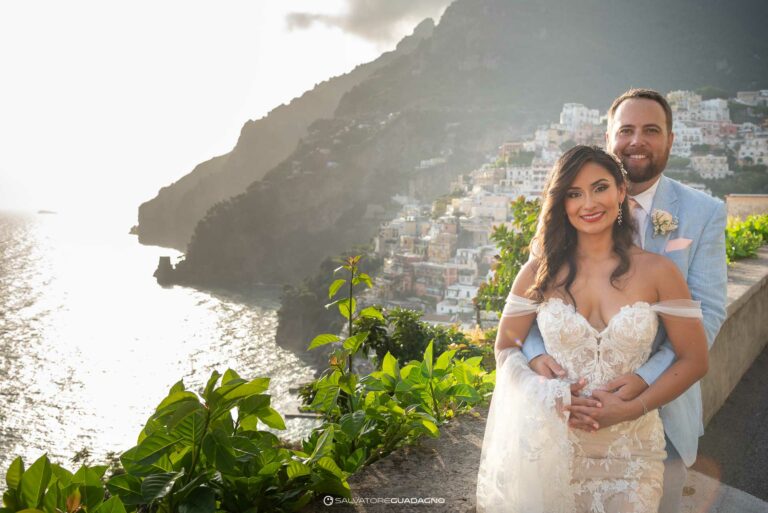 Wedding photography with a view of Positano
